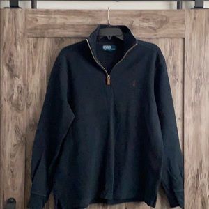 Polo by Ralph Lauren Size M Black 1/4 Zip Sweater